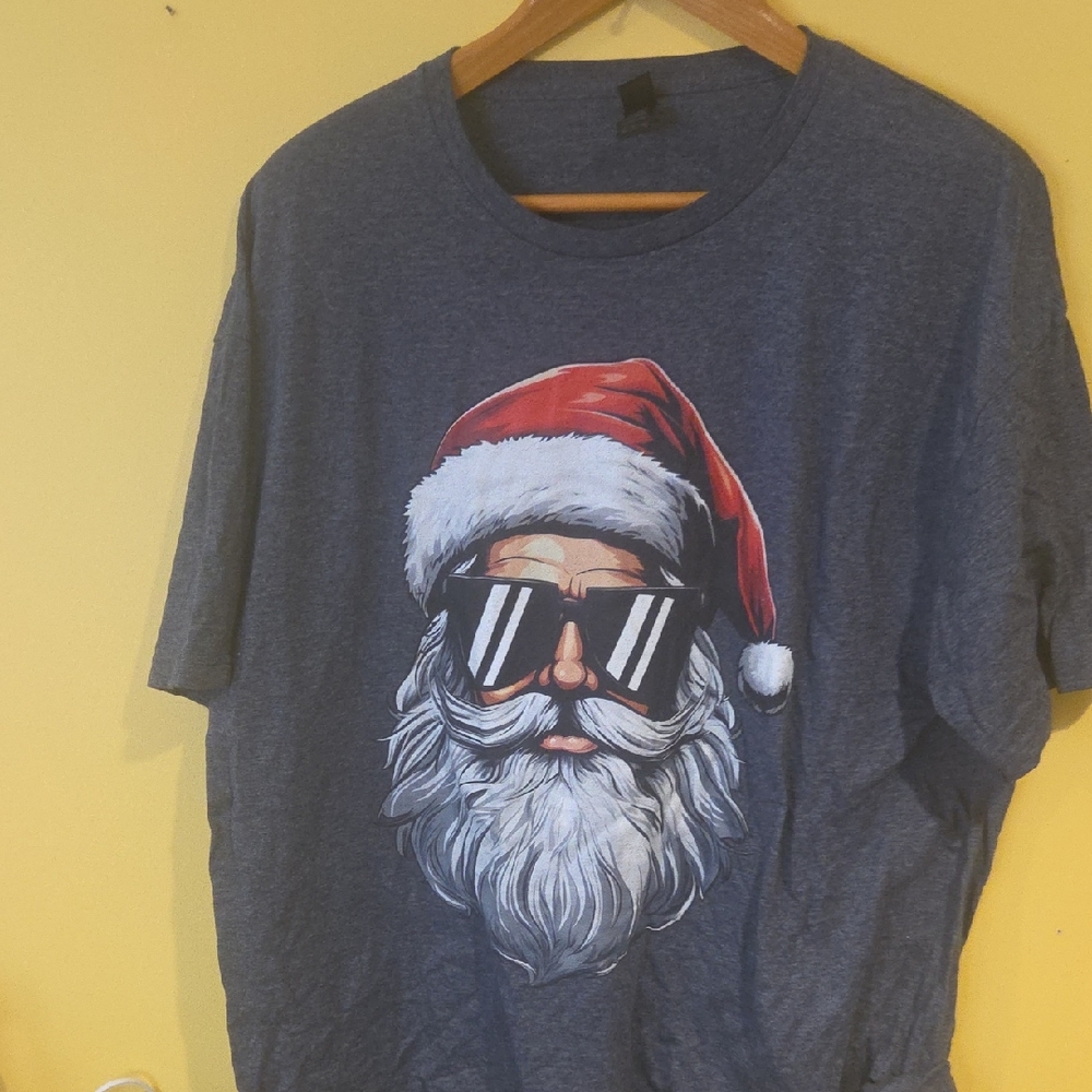 Santa Graphic T-Shirt with Sunglasses